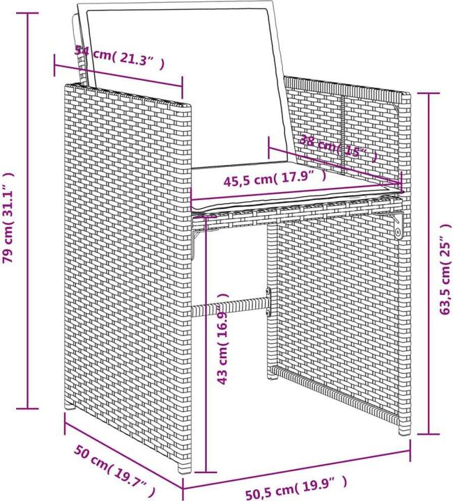 Image du produit vidaXL Garten Essgruppe
