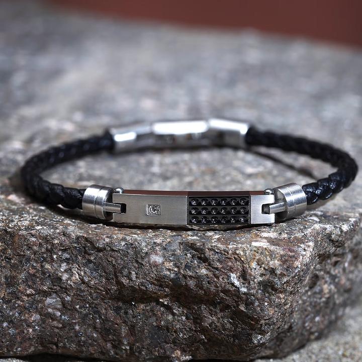 Immagine prodotto Morellato Elegante bracciale da uomo in pelle Moody SQH58 (21 cm, Acciaio inossidabile, Cuoio)