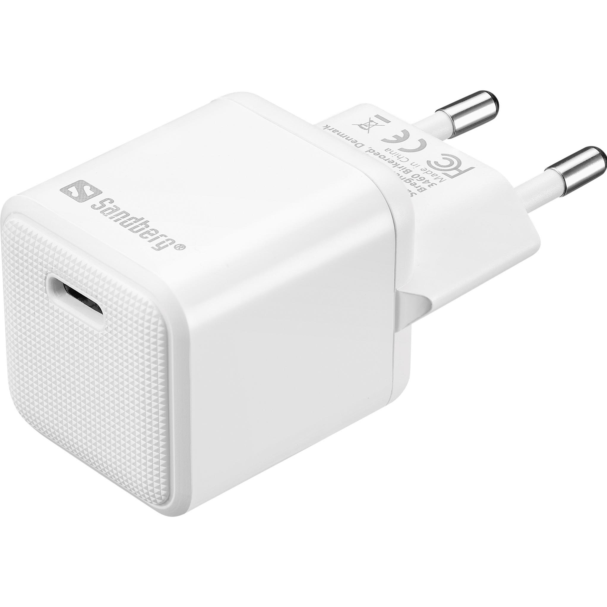 Thumbnail - Sandberg USB-C AC Charger PD20W SAVER (20 W), USB Ladegerät, Weiss