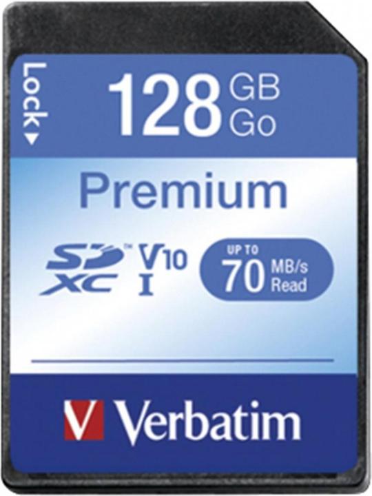 Produktbild Verbatim SDXC Card Class 10 Premium (128 GB, SDXC, U1, UHS-I)