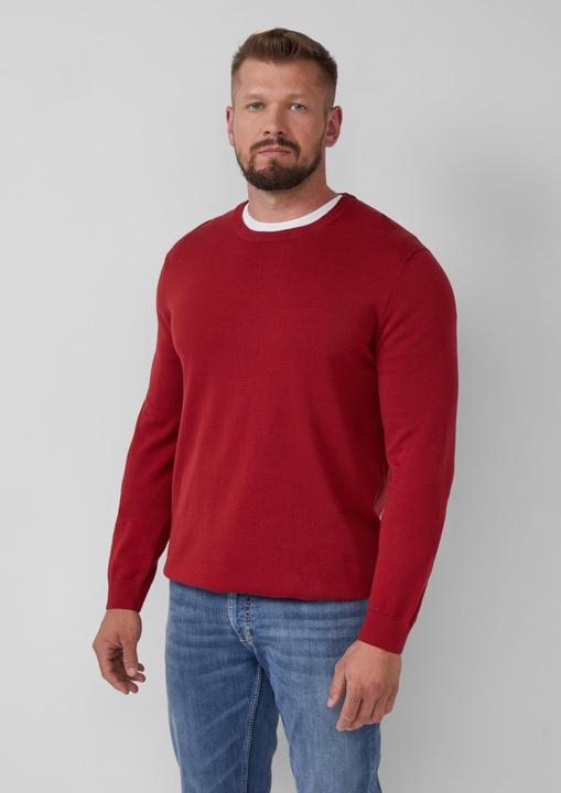 Produktbild s.Oliver Strickpullover Baumwollpullover mit Logo-Stickerei (XXL)