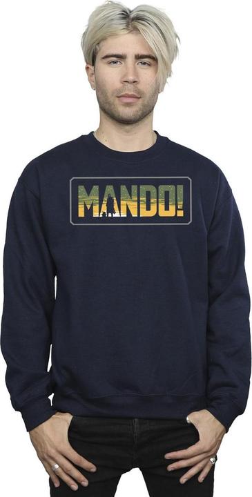 Actual product image Star Wars Mens The Mandalorian Mando Cutout Sweatshirt (L)