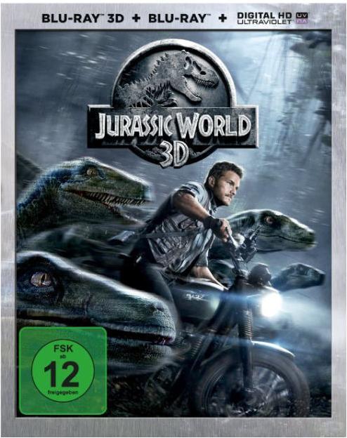 Jurassic World 3D (3D Blu-ray, 2015, Deutsch)