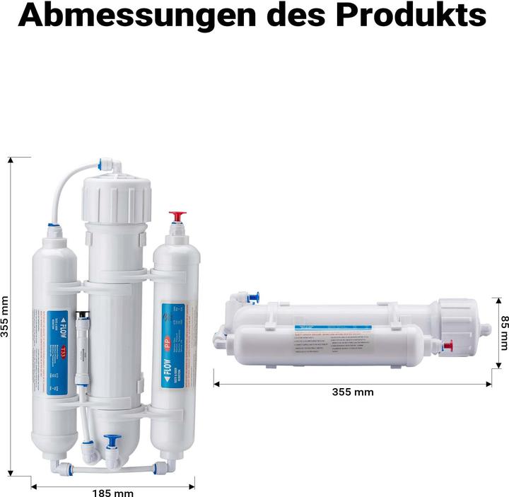Produktbild Naturewater 3 stufige Umkehrosmose RO 190 L/Tag 50GPD Osmose Entmineralisierung