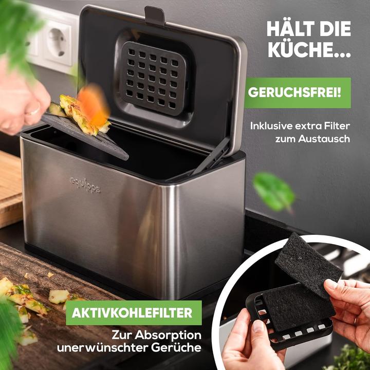 Produktbild equipps Komposteimer mit Geruchsfilter, 3L (3 l)