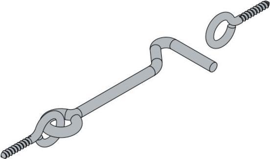 Actual product image Hettich Sturmhaken 23 x 76 mm