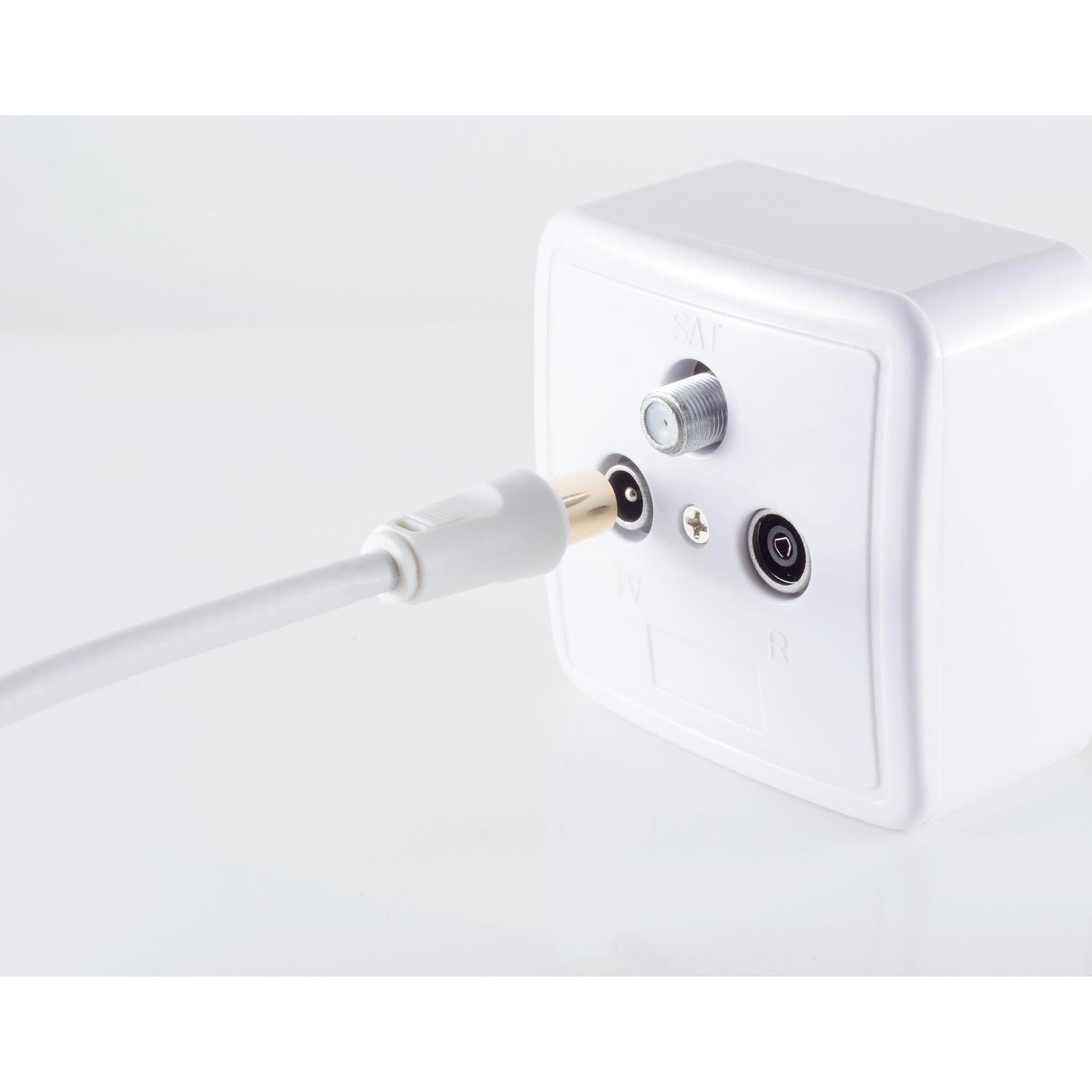 Thumbnail - Shiverpeaks S/CONN maximum connectivity Antennenkabel mit Mantelstromfilter, vergoldete Kontakte, 4-Fach geschir (110 dB...