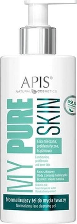 Actual product image Apis Natural Cosmetics Apismy Pure Skin Normalizing Face Wash Gel 300ml (Cleansing gel, 300 ml)