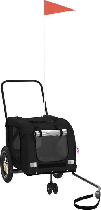 Image du produit VidaXL Remorque vélo chien Noir Tissu Oxford et