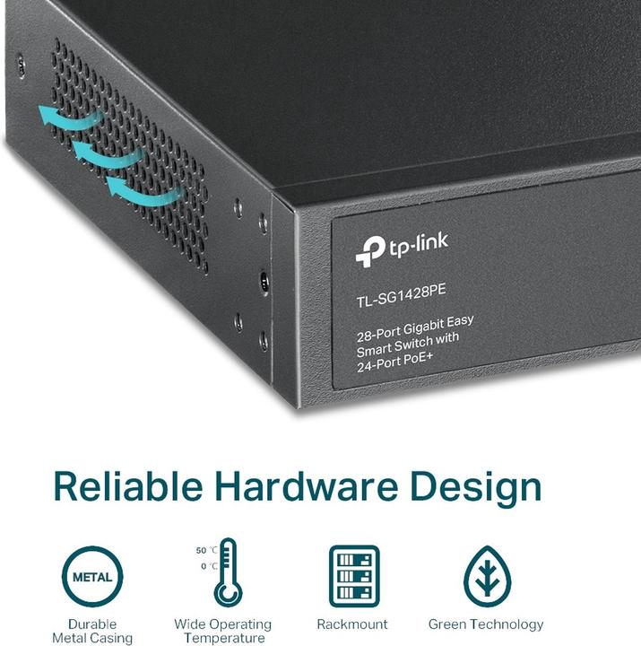 Immagine prodotto TP-Link Interruttore 28x GE TL-SG1428PE di cui 24xPOE+ (26 Porti)