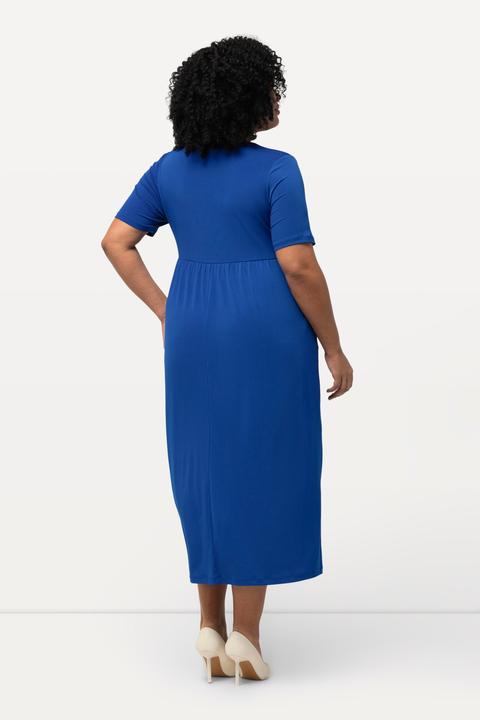 Produktbild Ulla Popken Jerseykleid, Empirenaht, Rundhals, Halbarm, Taschen (60)