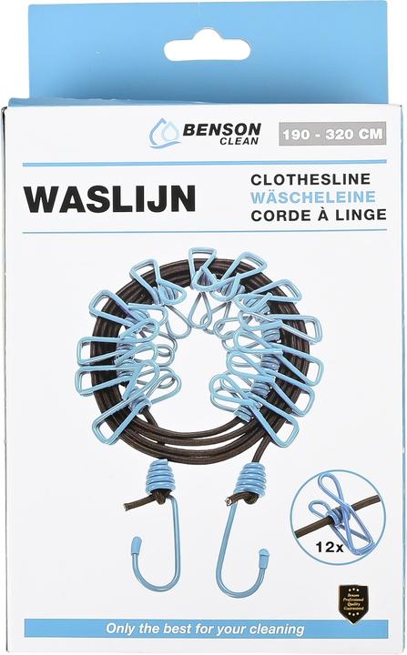 Image du produit Benson Clean Corde à linge 1,9 m - 12 piquets portables