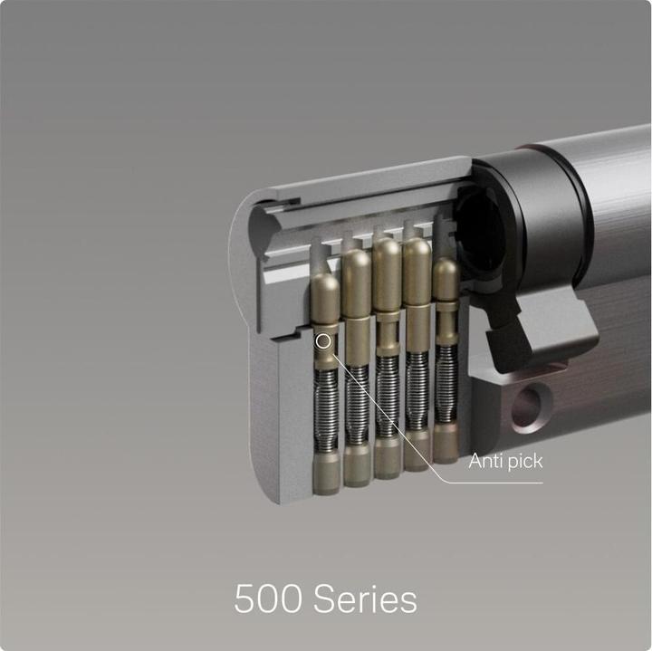 Actual product image Yale Doppelzylinder, Serie 500 plus, 3 Schlüssel, Länge 30/30, Nickel satiniert (Profile cylinder)