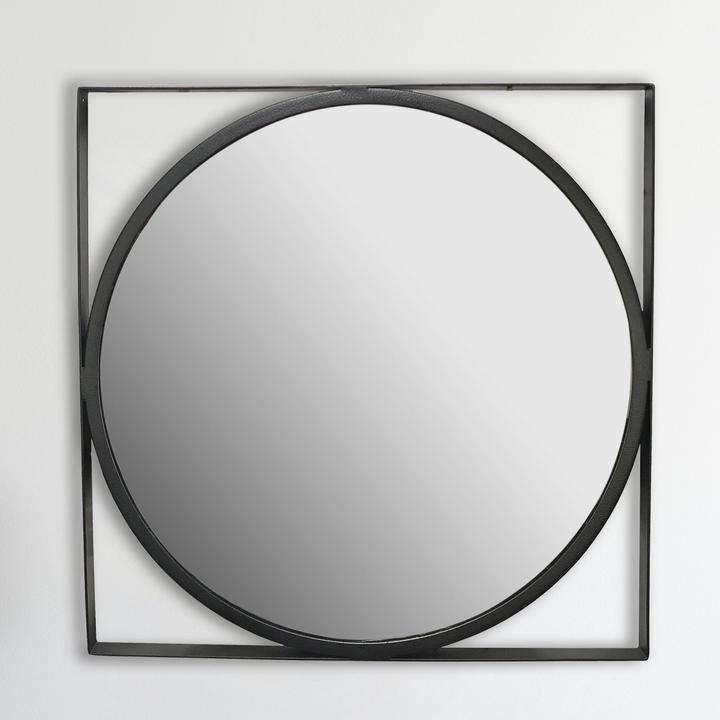 Image du produit FineBuy miroir mural miroir d'entrée rond métal 54x54 cm miroir suspendu (54 x 54 cm)
