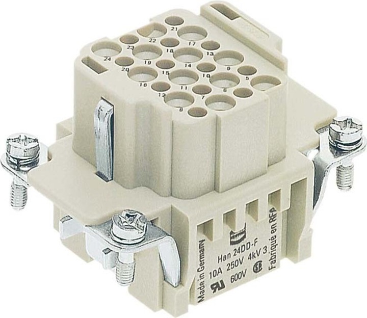 Produktbild Harting HAN DD Steckverbinder, Einsatz Typ 6B Buchsen-Crimpanschluss max 2,5mm2, 10A24 polig
