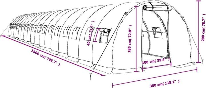 Produktbild vidaXL Gewächshaus