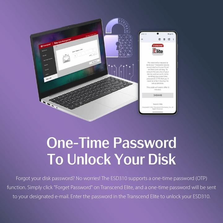 Actual product image Transcend ESD310C (512 GB, USB-A, USB-C)