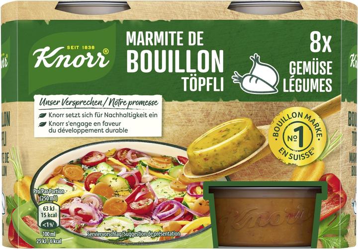 Knorr Bouillon pots with lots of vegetables, soft consistency for sauces, meat, braised and wok dishes (4000 ml)