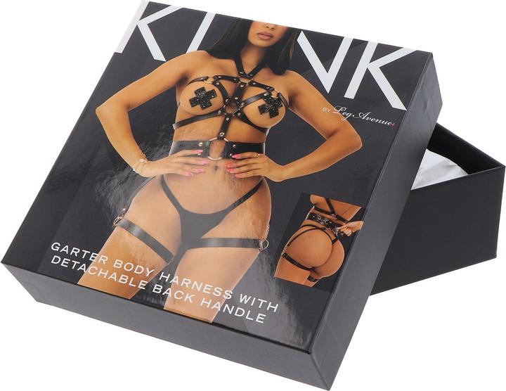 Produktbild Leg Avenue Robustes veganes Leder-Harness mit O-Ring Nieten (S)