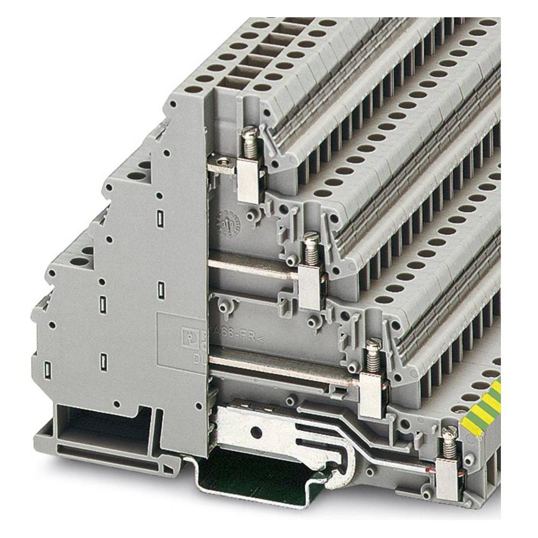 Phoenix Contact Dreileiter-Klemme, Elektronikkabel + Stecker, Grau