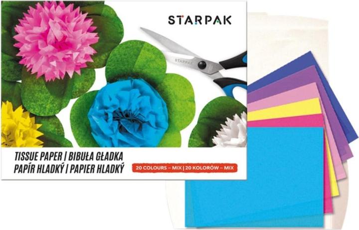 Starpak Seidenpapier glatt Ordner C4 20 Farben 1St. (222722) (10 x)