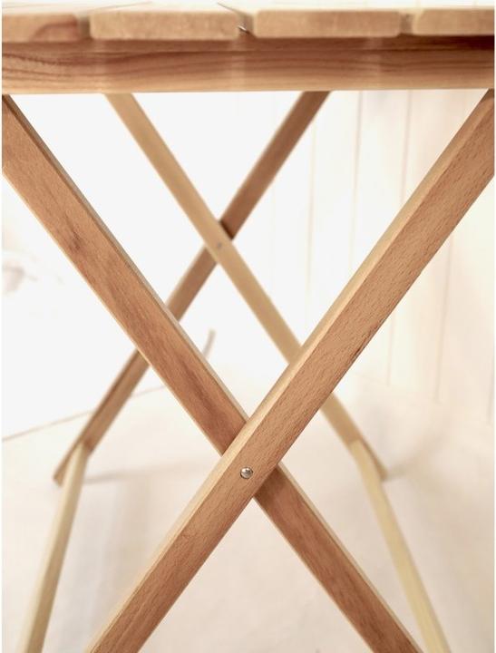Actual product image Europe & Nature Folding table made of solid beech wood (60 cm)
