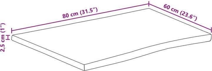 Produktbild vidaXL Tischplatte (80 x 60 cm)