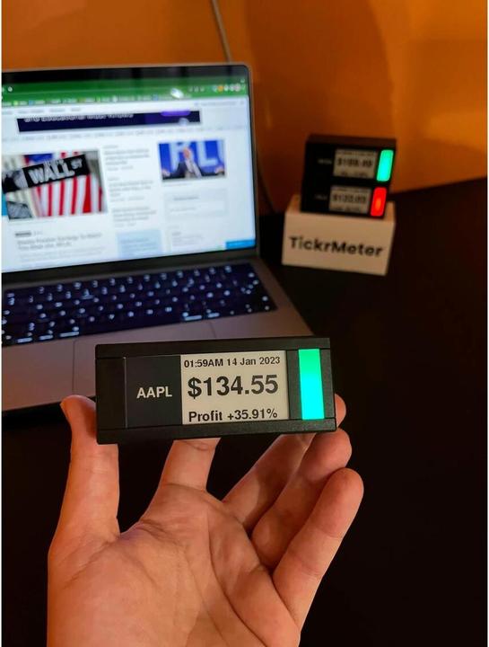 Actual product image TickrMeter Smart display stock ticker