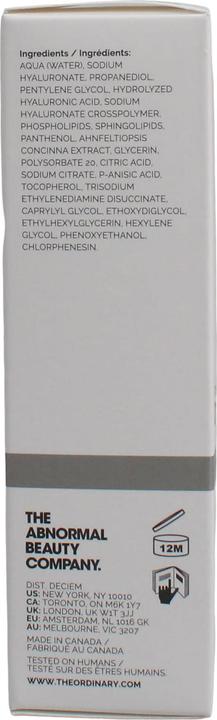 Immagine prodotto The Ordinary Acido ialuronico 2% + B5 (30 ml)