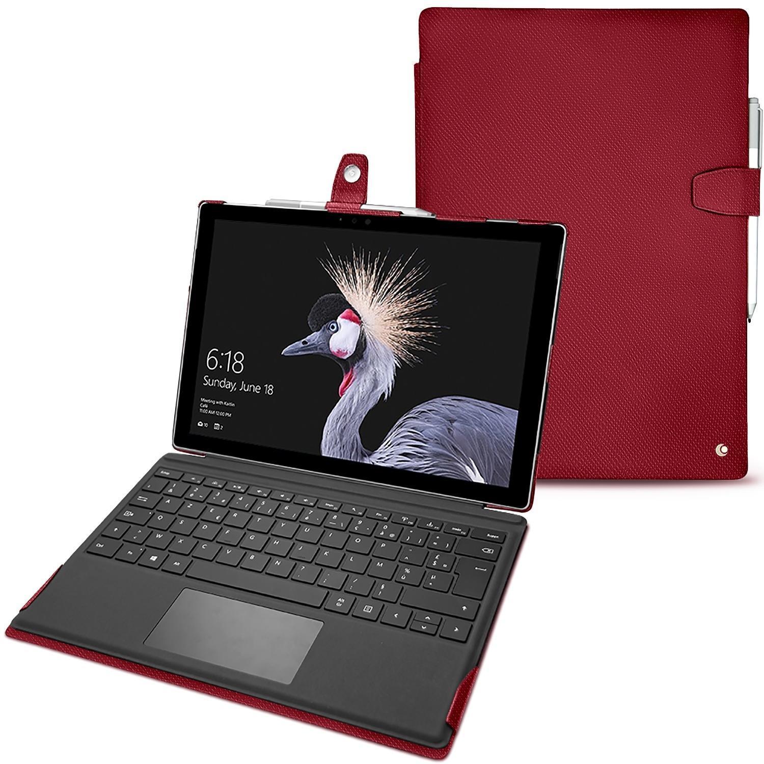 Thumbnail - Noreve Lederschutzhülle (12.30", Microsoft), Notebooktasche, Rot
