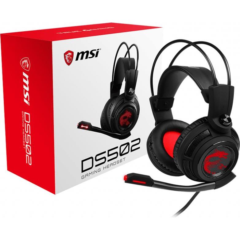 Thumbnail - MSI Słuchawki DS502 Czarne (S37-2100910-SV1) (Kabelgebunden), Gaming Headset, Rot, Schwarz