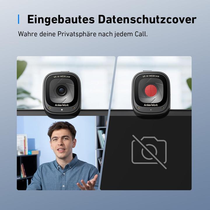 Actual product image Anker 4K Webcam mit KI-Autofokus & Geräuschunterdrückung (12 Mpx)