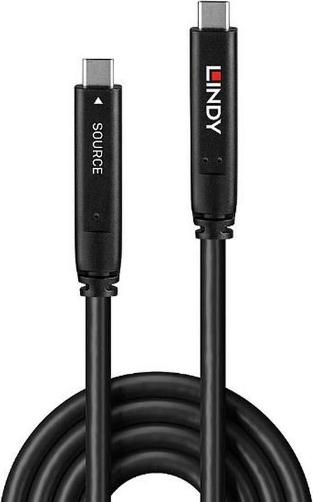 Actual product image Lindy 10m USB 3.2 Gen 2 & DP 1.4 Type C Hybrid Cable (10 m, USB 3.2 Gen 1, 60 W)