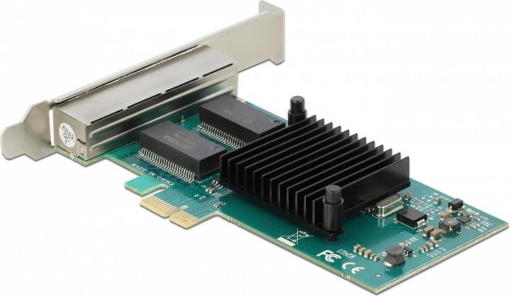 Actual product image Delock PCI Express x1 card 4 x RJ45 Gigabit LAN i350 (Ethernet)