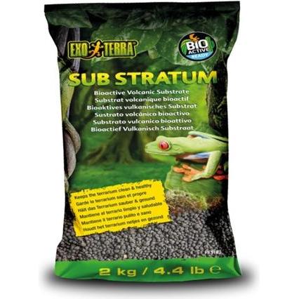 Exo Terra Sub Stratum BioactiveVolcanic Sub, substrato per terrari, per rane, 2kg, Tecnologia terrario
