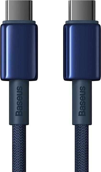 Produktbild Baseus Cable USB-C to USB-C Tungsten Gold, 100W, 2m (blue) (2 m, USB 2.0, 100 W)