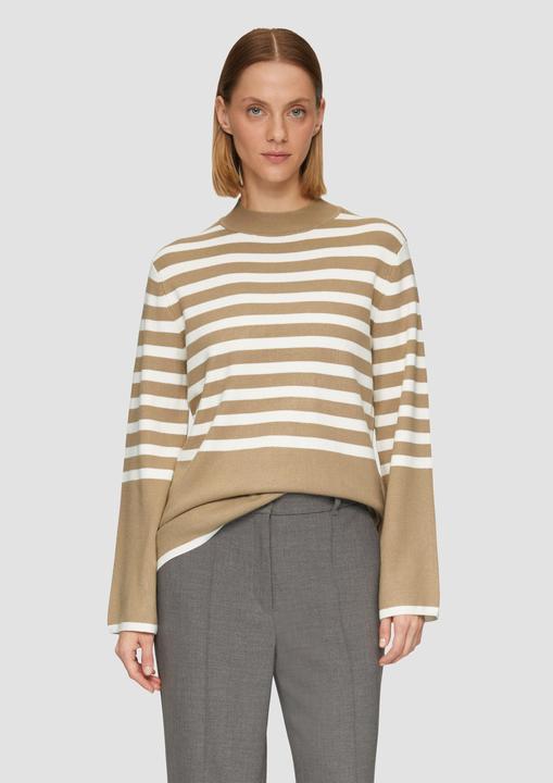 Produktbild S.Oliver Strickpullover Gestreifter Strickpullover mit ausgestellten Ärmeln (36)