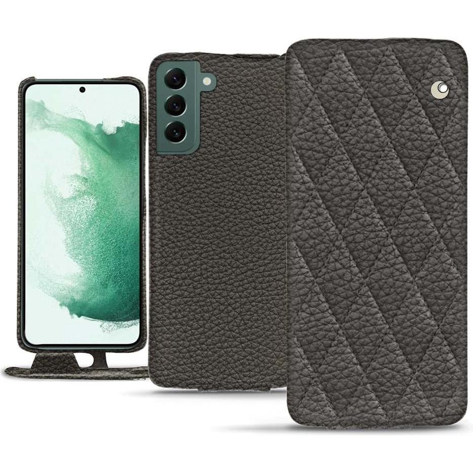 Noreve Lederschutzhülle vertikal (Samsung Galaxy S22+ 5G), Smartphone Hülle, Grau