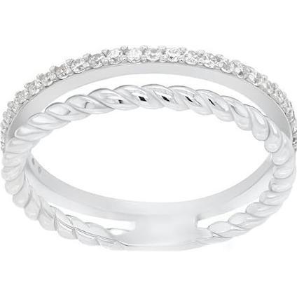 Brilio, Ring, Silver - Charming silver ring with zircons GR044W - Circuit: 58 mm, (58)
