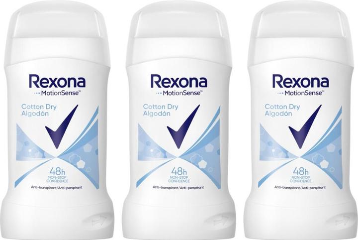 Produktbild Rexona Anti-Transpirant Stick cotton dry 3x40ml (Stick)