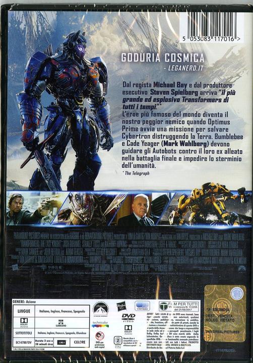 Produktbild Transformers: The Last Knight (DVD, 2017, Spanisch, Französisch, Italienisch, Englisch)