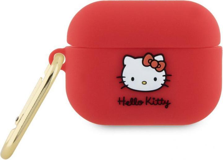 Actual product image Hello Kitty HKAP23DKHSF Airpods Pro 2 cover fuksja/fuschia Silicone 3D Kitty Head (Headphone sleeve)