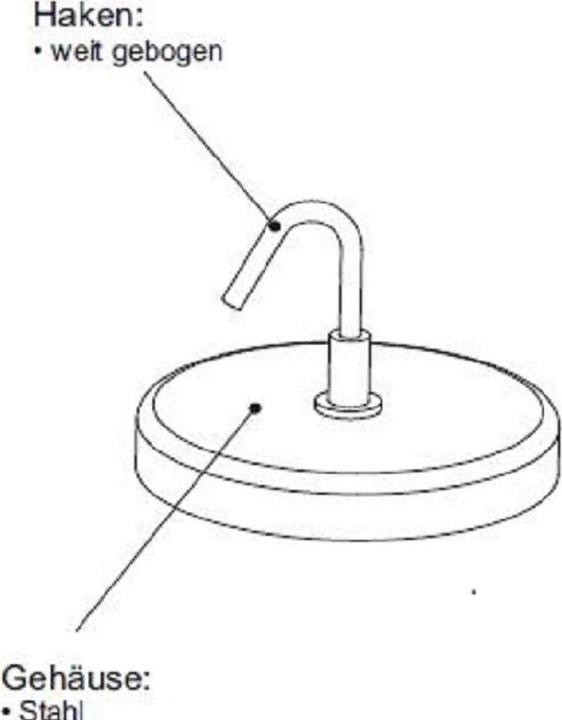 Produktbild Maul Magnet mit grossem Haken (1 x)