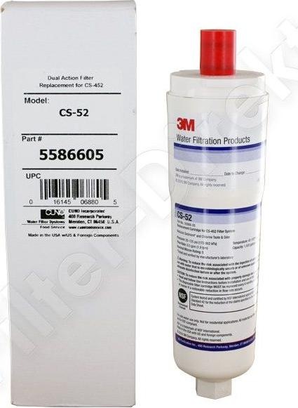 Actual product image 3M CS-52 Cuno Bosch Siemens Neff LG Water Filter, 6.4cm x 6.4cm x 21cm