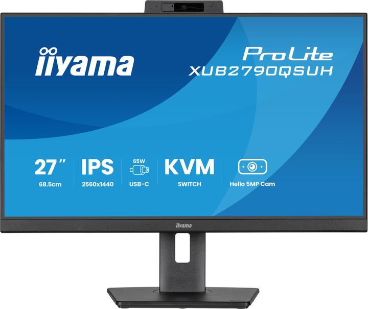 Image du produit iiyama TFT XUB2790QSUH 68.5cm IPS 27"/2560x1440/HDMI/DP/USB-C/KVM/höv (2560 x 1440 pixels, 27")