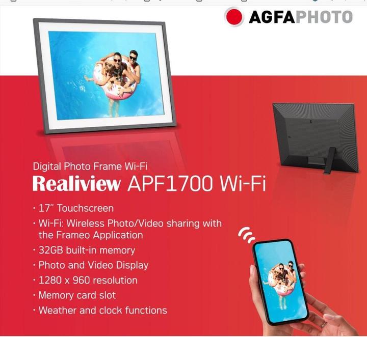 Produktbild AGFAPHOTO APF1700WIFI (17", 1280 x 960 Pixel)