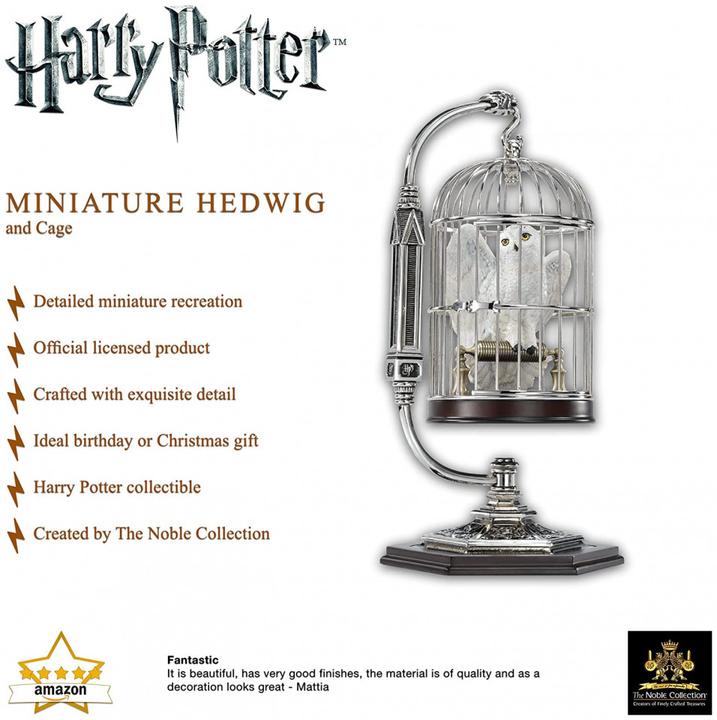 Produktbild Noble Collection Harry Potter Miniatur Hedwig im Käfig