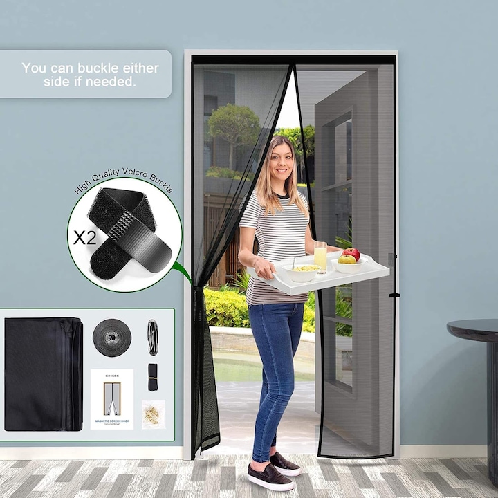 Actual product image Mara Vital Magnetic Insect Screen for Patio Door, Easy Adhesive Mounting (210 x 90 cm)