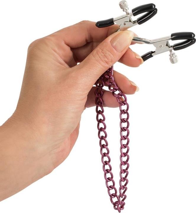 Actual product image You2Toys Nipple Clamps with Chain