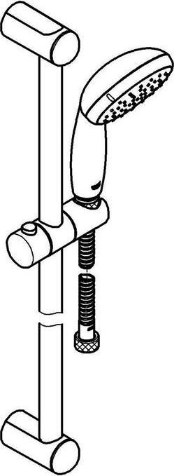 Produktbild Grohe Brausestangenset Tempesta 100 BSt 90cm m Durchfl-konst 9,5 l/m chr